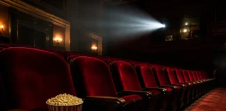 Cytaty z filmów – poznaj 30 sentencji Pusta sala kinowa z popcornem