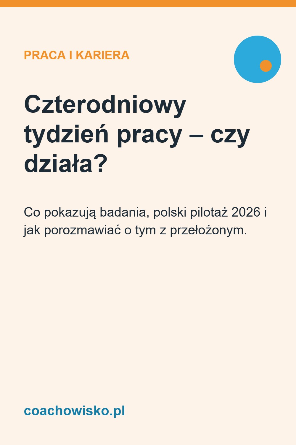 Czterodniowy tydzień pracy – czy działa? – coachowisko.pl