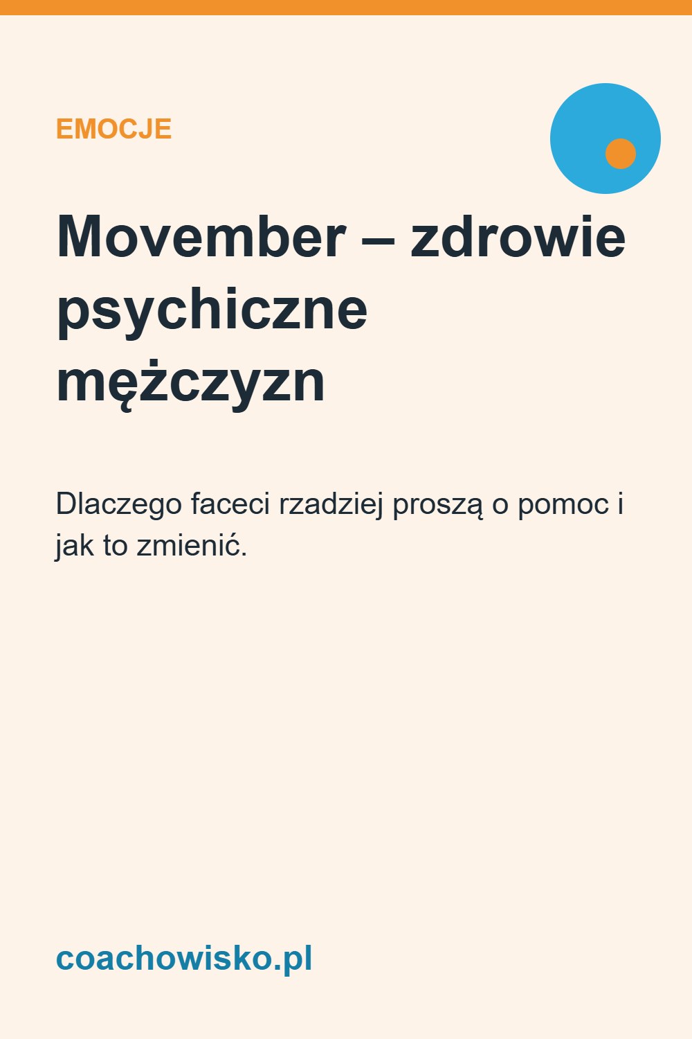 Movember – zdrowie psychiczne mężczyzn – coachowisko.pl